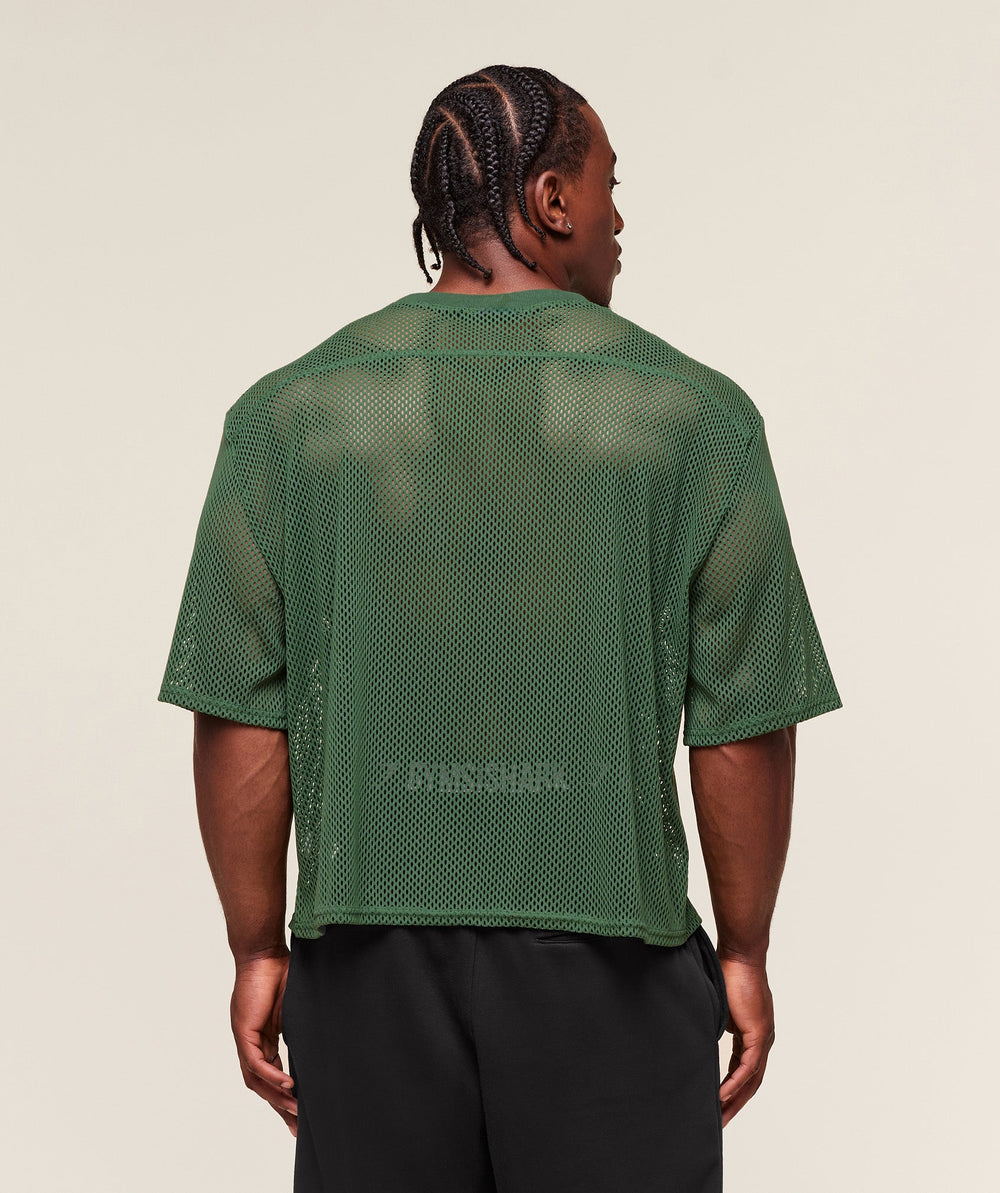 Mesh Oversized T-Shirt - Classic Green