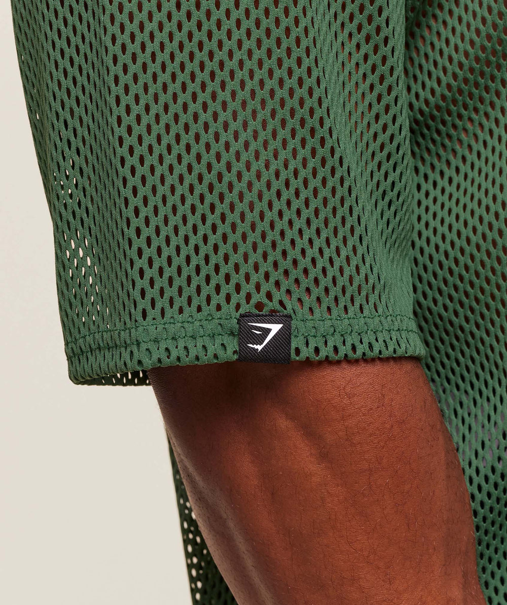 Mesh Oversized T-Shirt - Classic Green