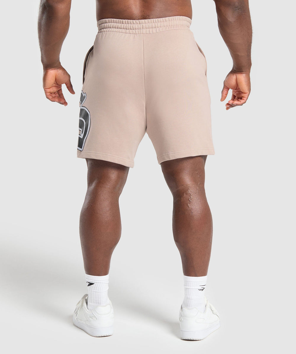 Varsity Graphic Shorts - Stone Pink