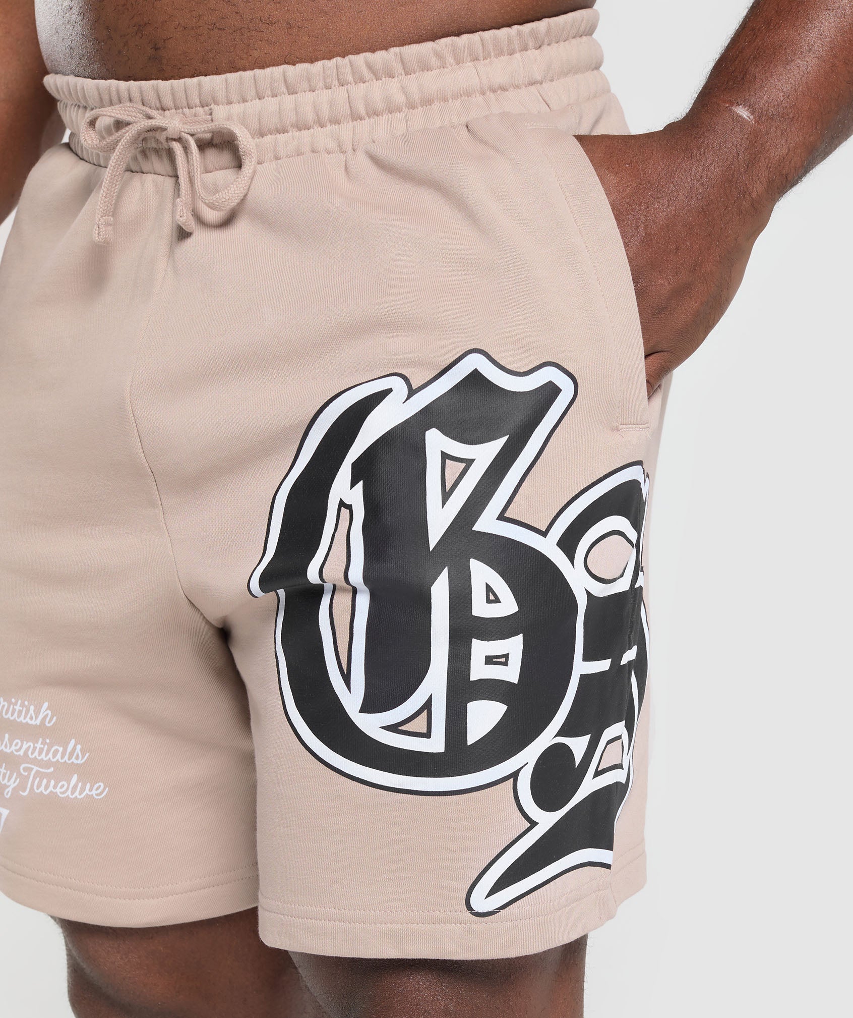 Varsity Graphic Shorts - Stone Pink
