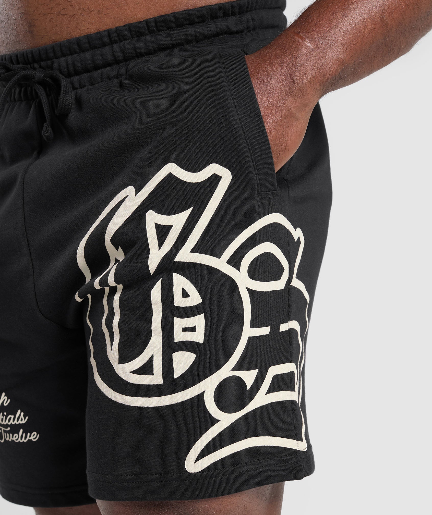 Varsity Graphic Shorts - Black
