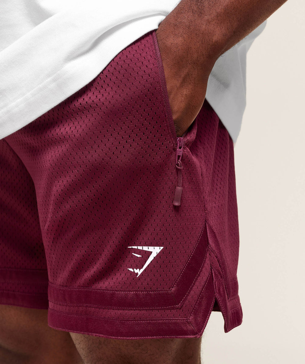 Varsity Mesh Shorts - Strong Pink