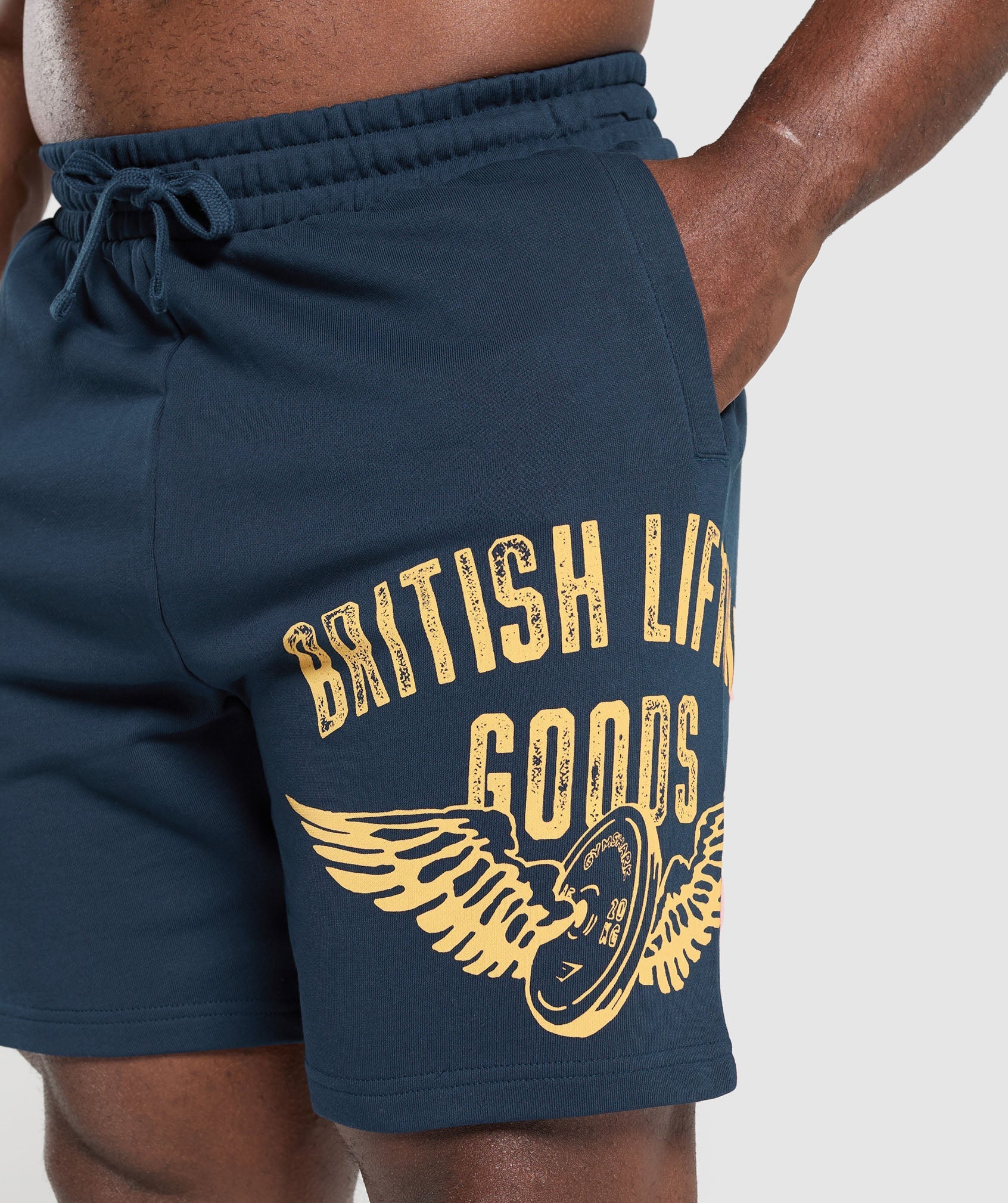 British Lifting Goods Graphic Shorts - Navy