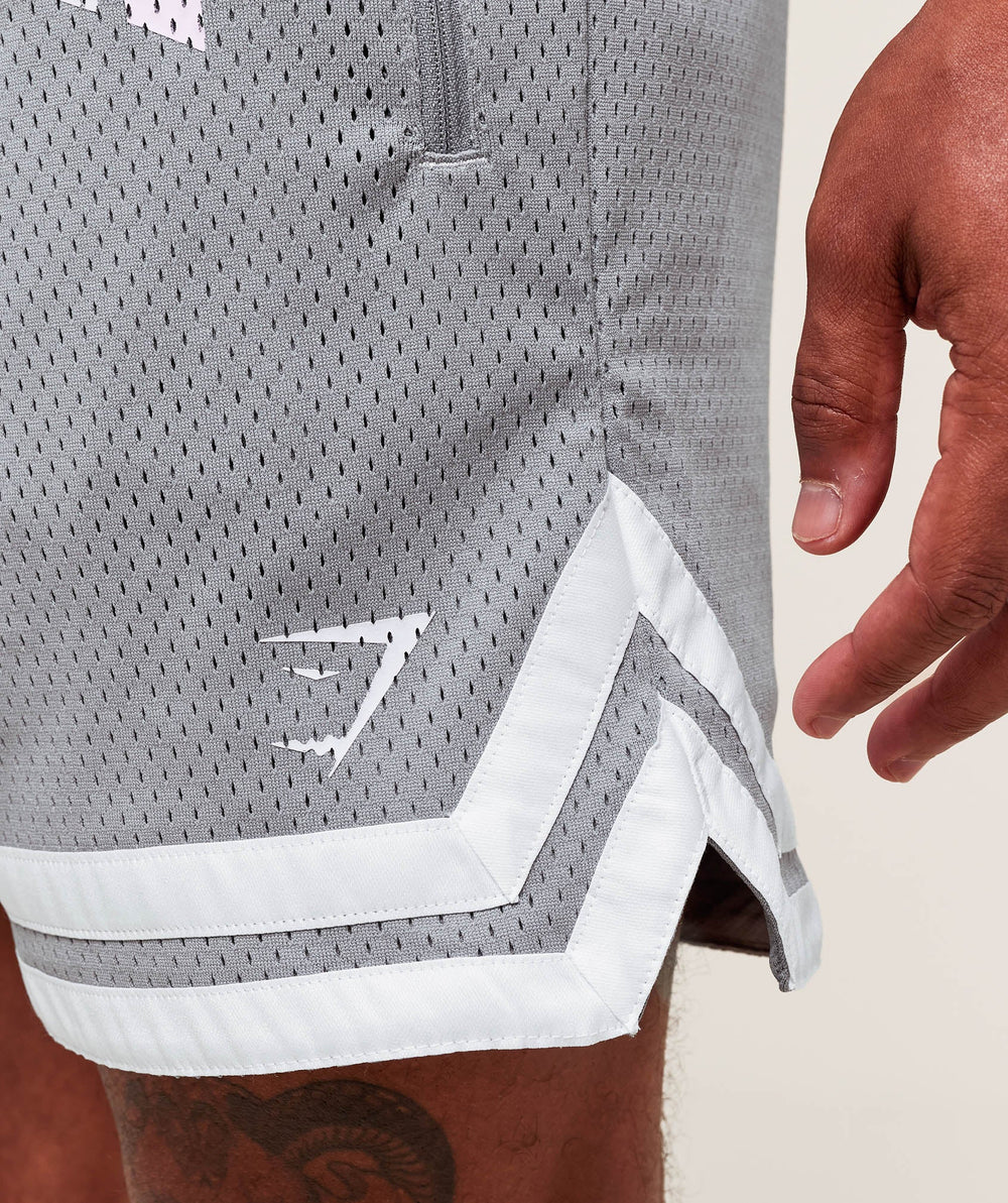 Varsity Mesh Shorts - Denim Grey