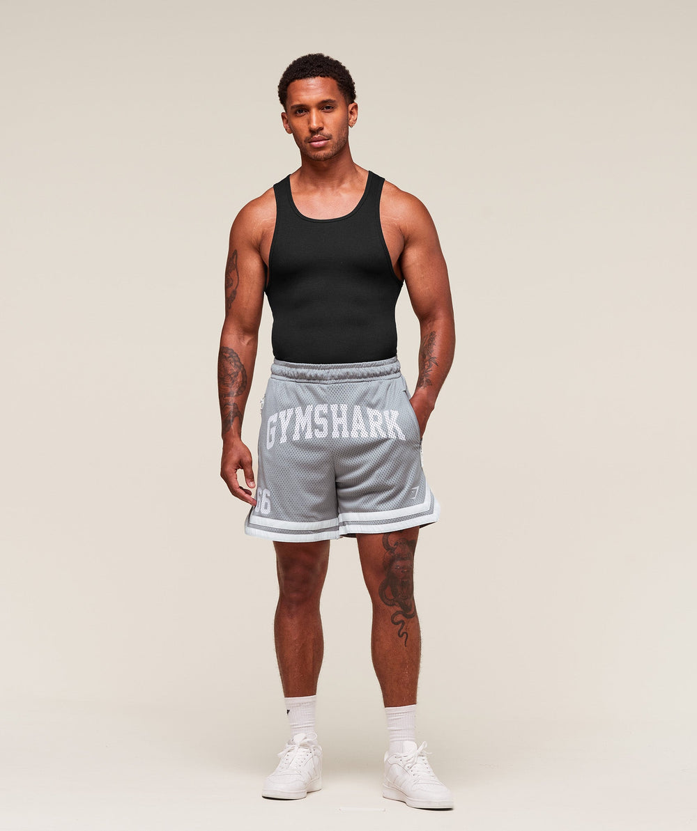 Varsity Mesh Shorts - Denim Grey