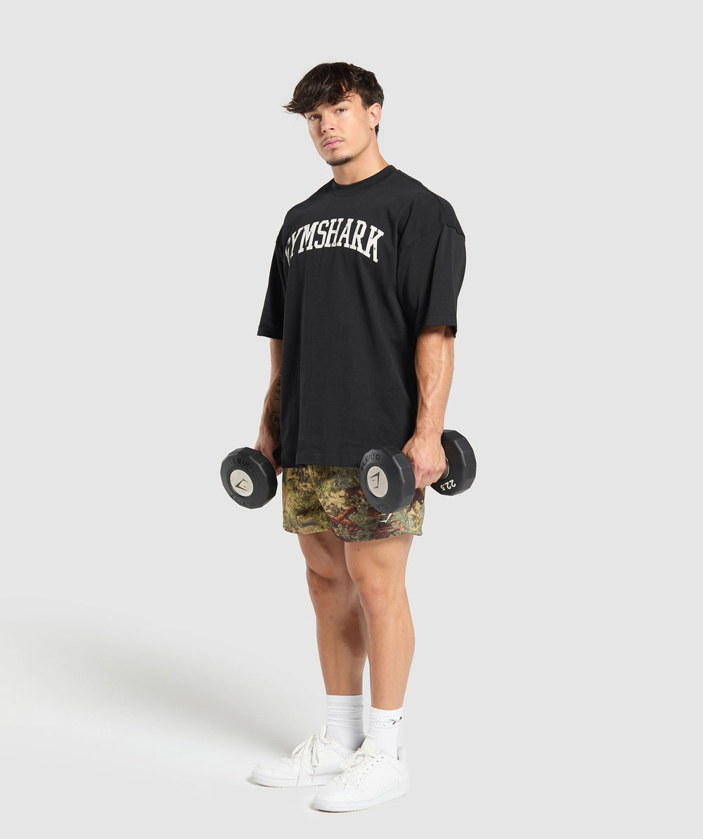 Printed Mesh 5" Shorts - Sand Beige