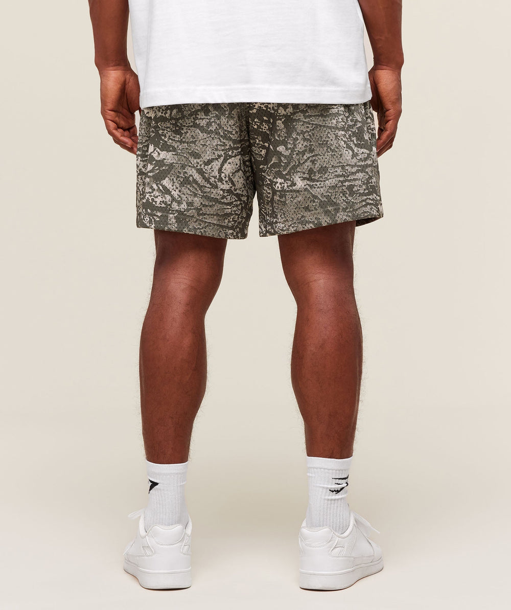 Lifting Mesh 7" Shorts - Camo Brown