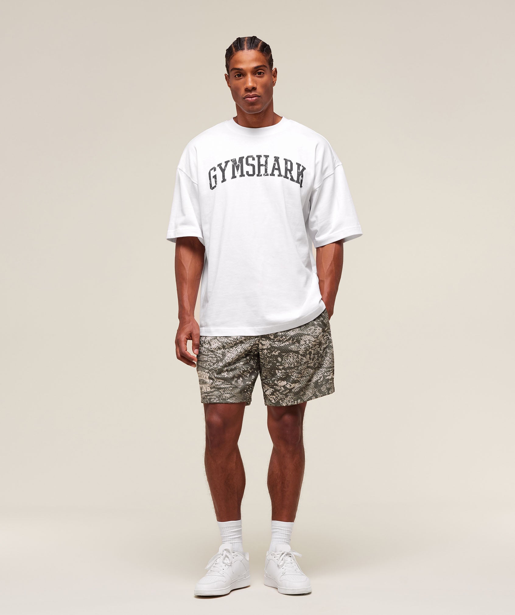 Lifting Mesh 7" Shorts - Camo Brown