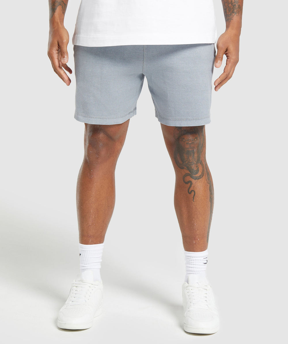 Heavyweight Ribbed Shorts - Denim Grey