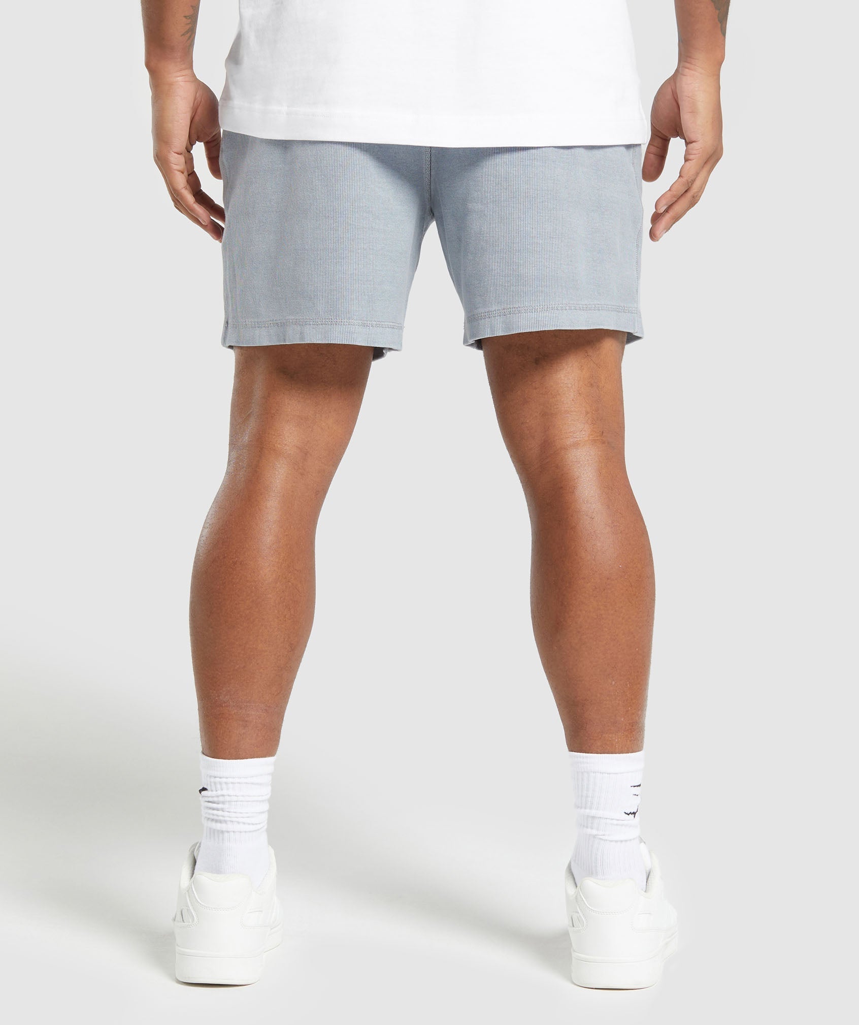 Heavyweight Ribbed Shorts - Denim Grey