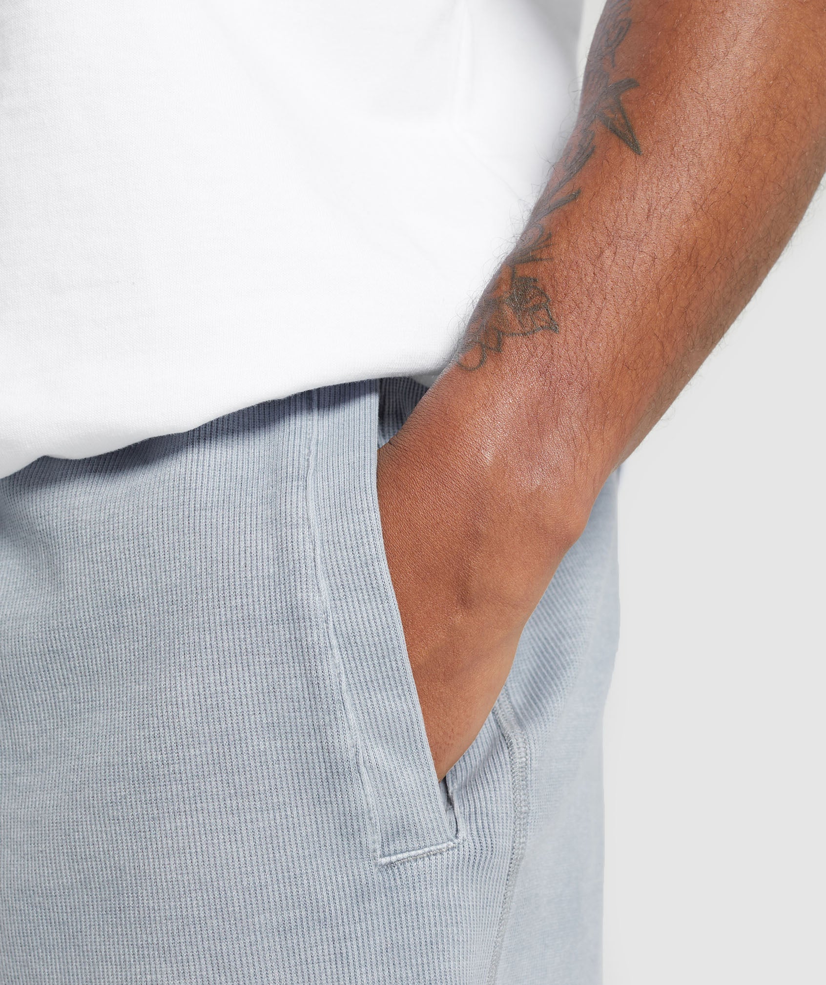 Heavyweight Ribbed Shorts - Denim Grey