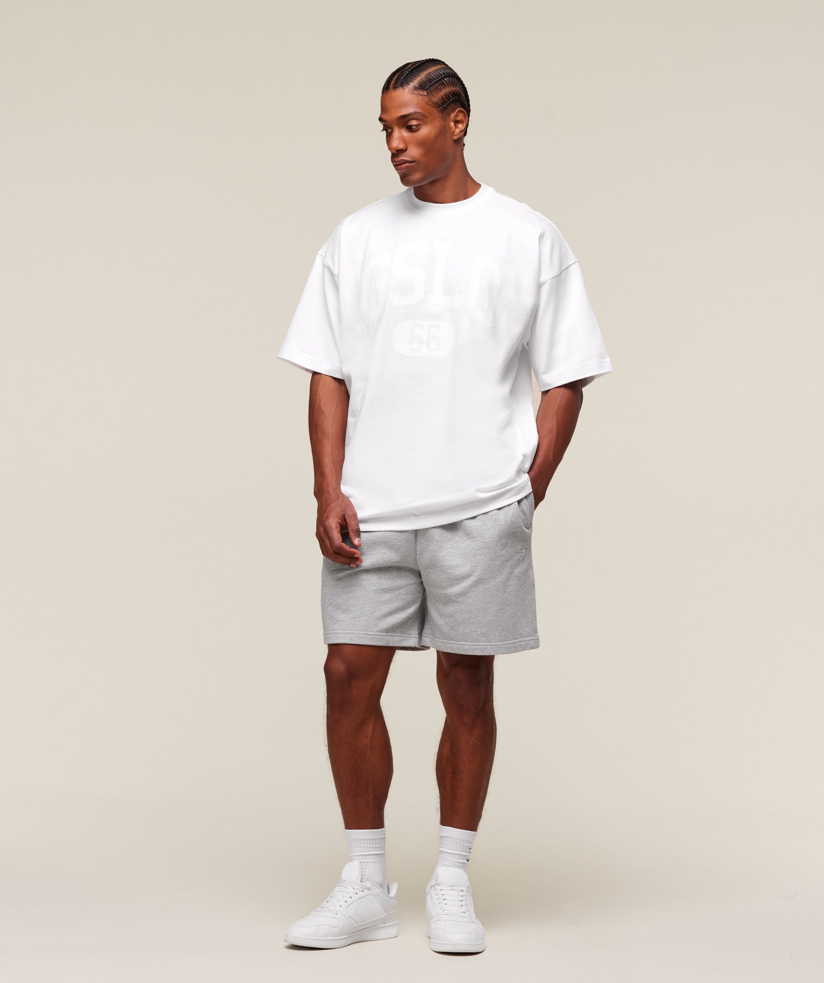 Rest Day Essentials Shorts - Light Grey Core Marl