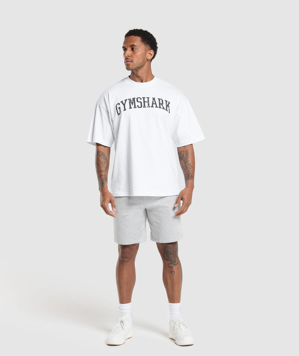 Crest 9" Shorts - Light Grey Marl