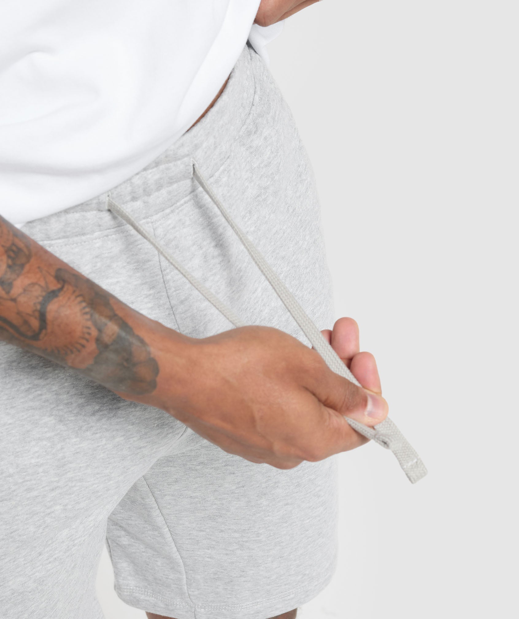 Crest 9" Shorts - Light Grey Marl