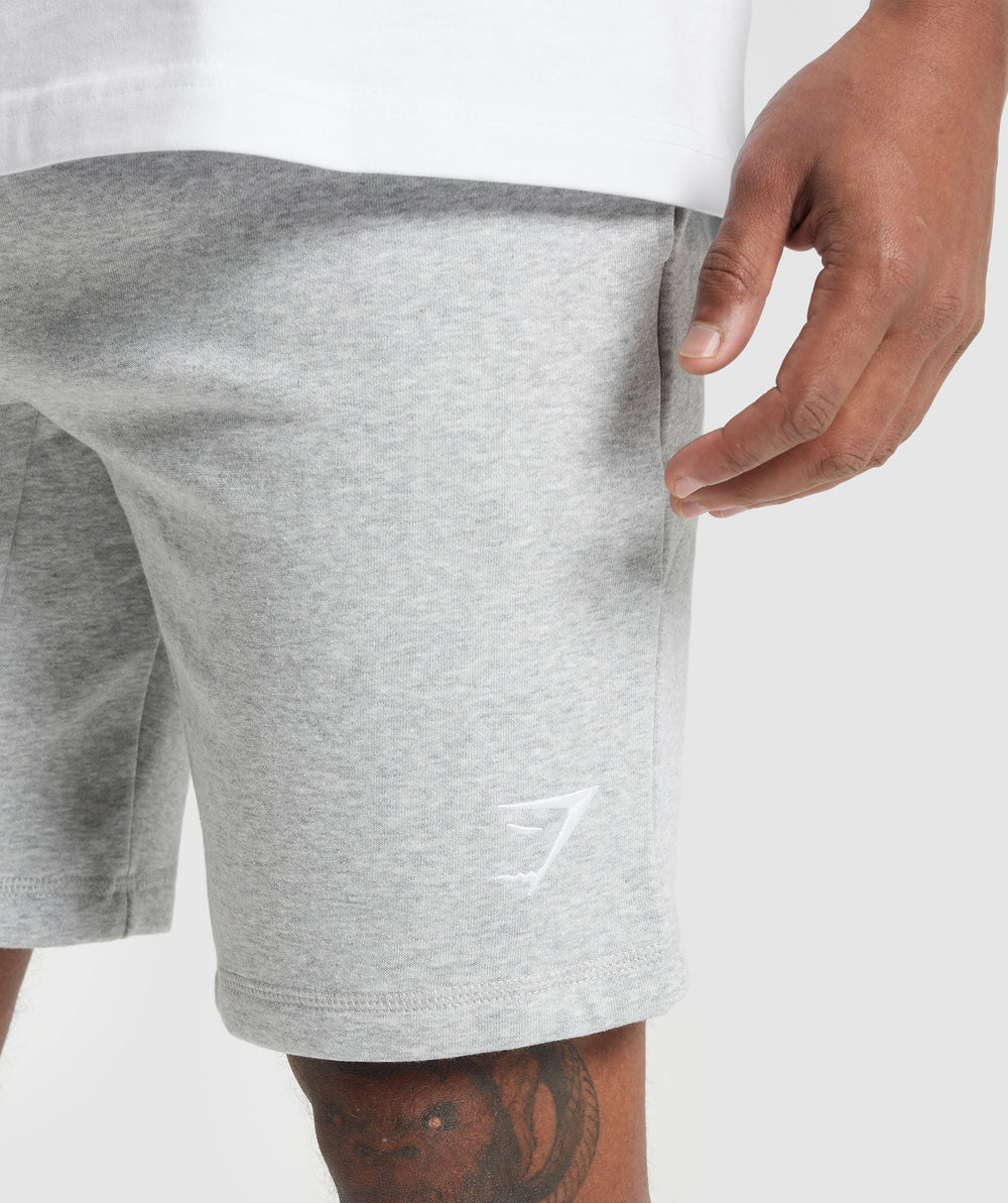 Crest 9" Shorts - Light Grey Marl