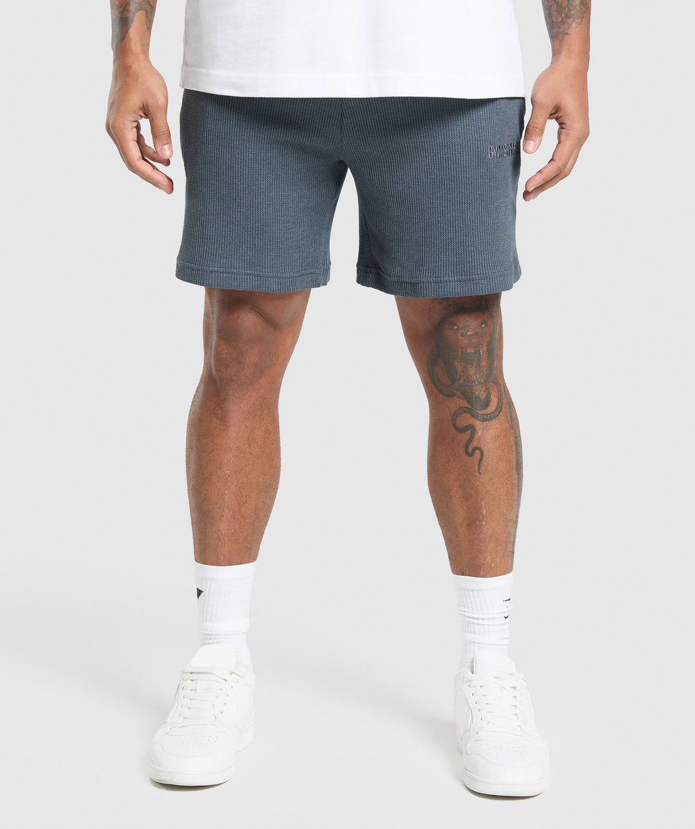 Waffle Shorts - Titanium Blue