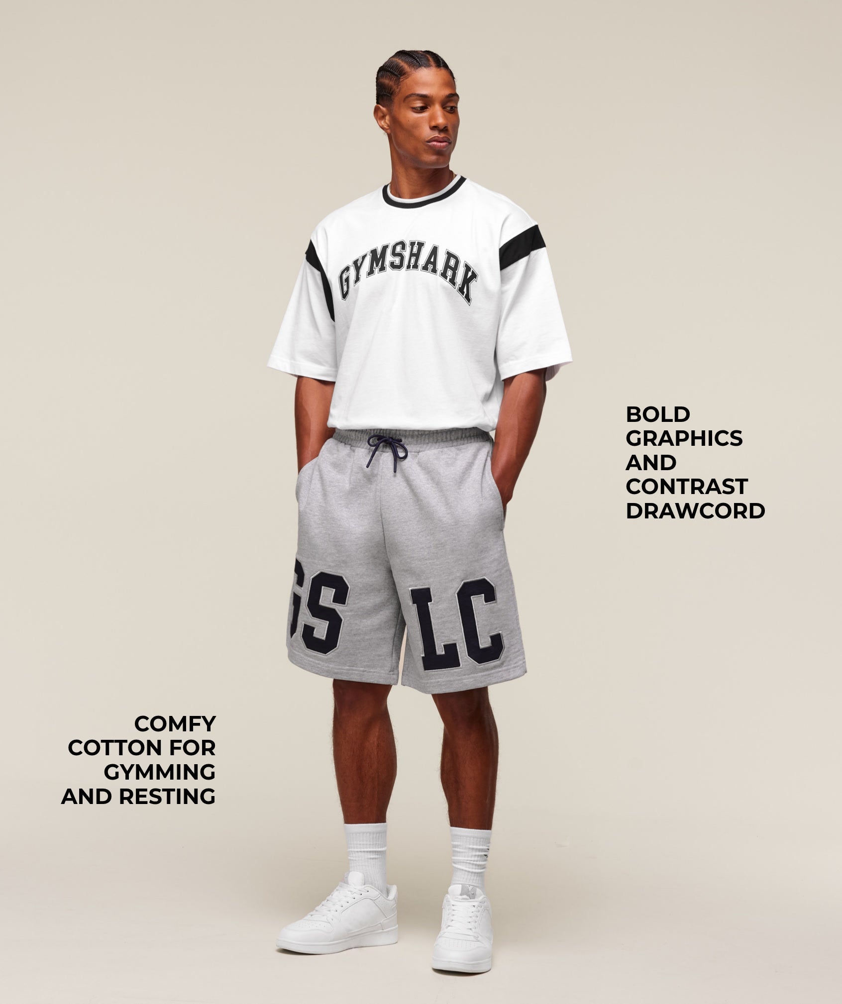GSLC 9" Short - Light Grey Core Marl