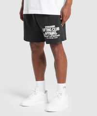 Lifting Club Apparel Graphic Shorts - Black