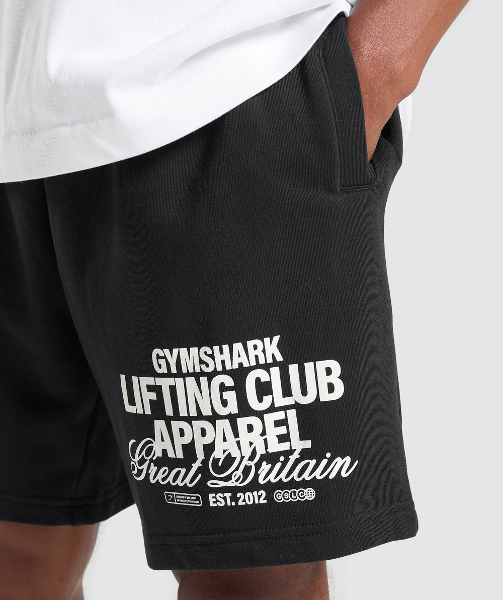 Lifting Club Apparel Graphic Shorts - Black