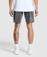 Washed Jersey 9" Shorts - Black