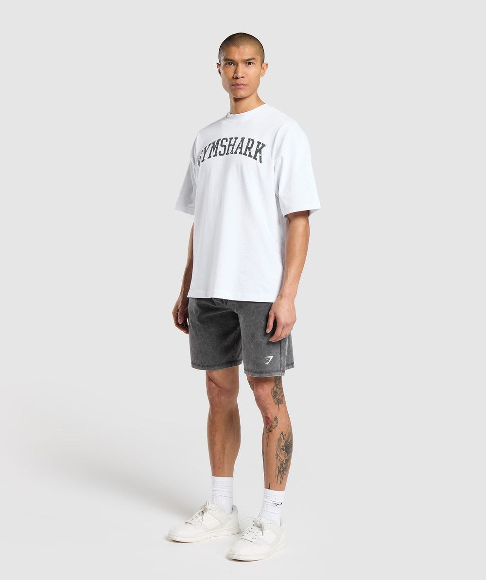 Washed Jersey 9" Shorts - Black