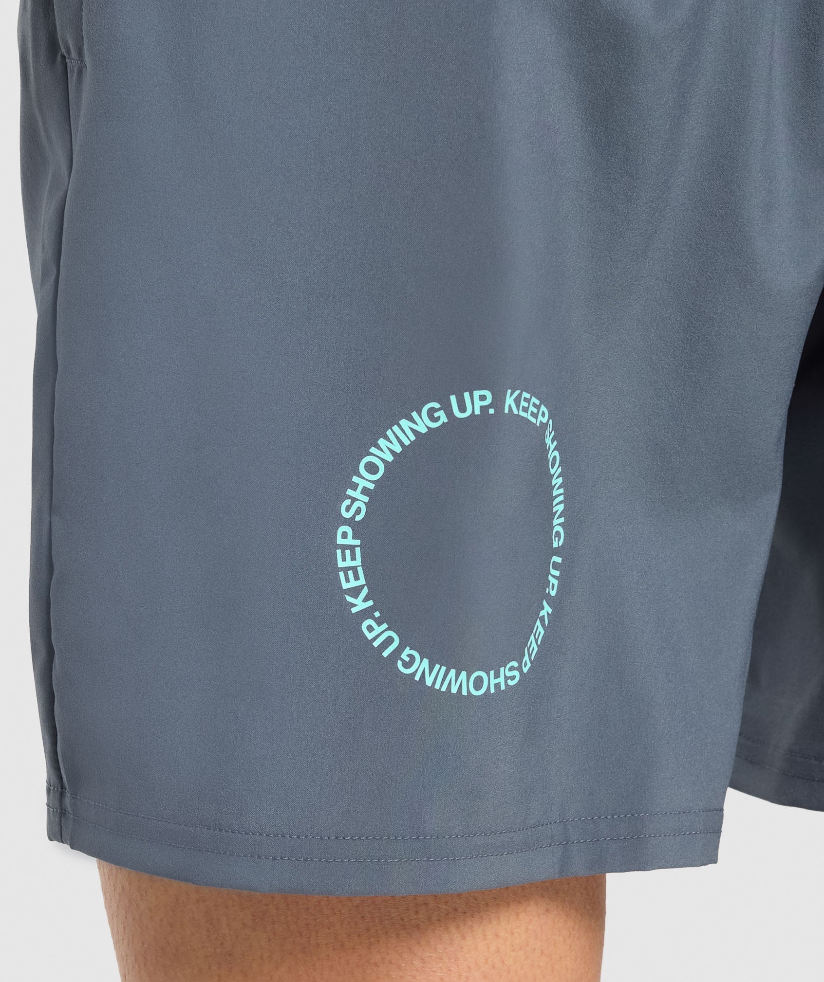 Keep Showing Up 7" Shorts - Titanium Blue