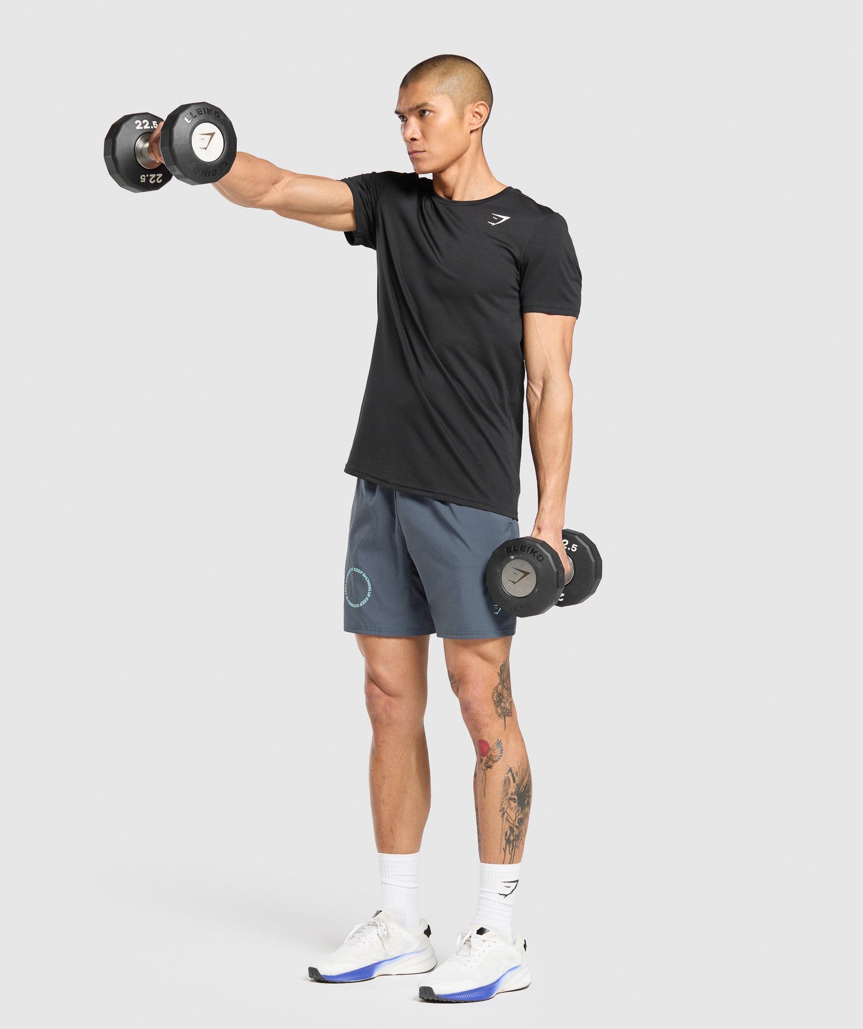 Keep Showing Up 7" Shorts - Titanium Blue