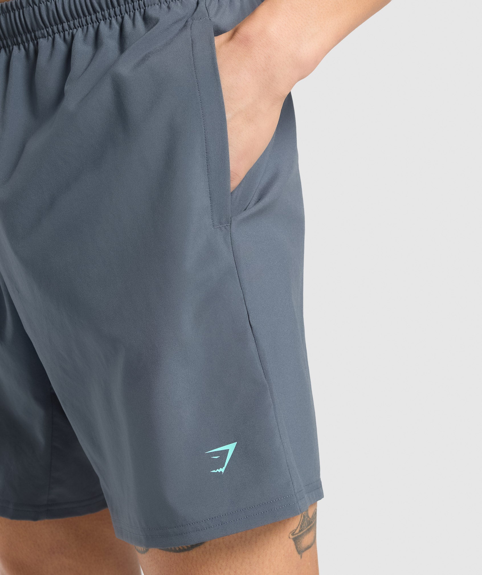 Keep Showing Up 7" Shorts - Titanium Blue