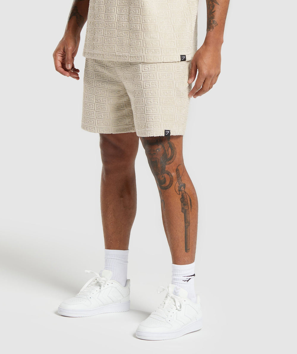 Towelling 7" Shorts - Pebble Grey