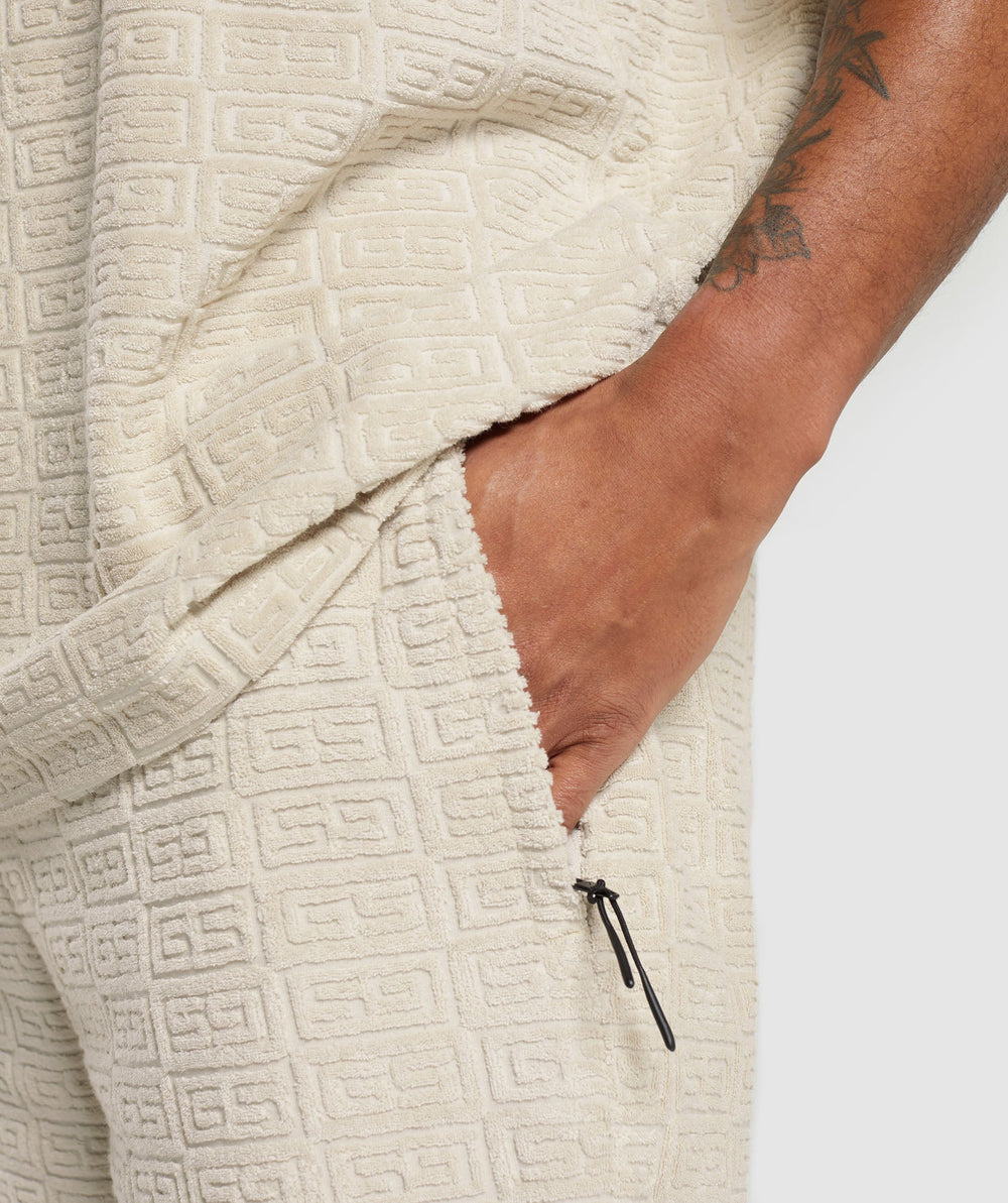 Towelling 7" Shorts - Pebble Grey