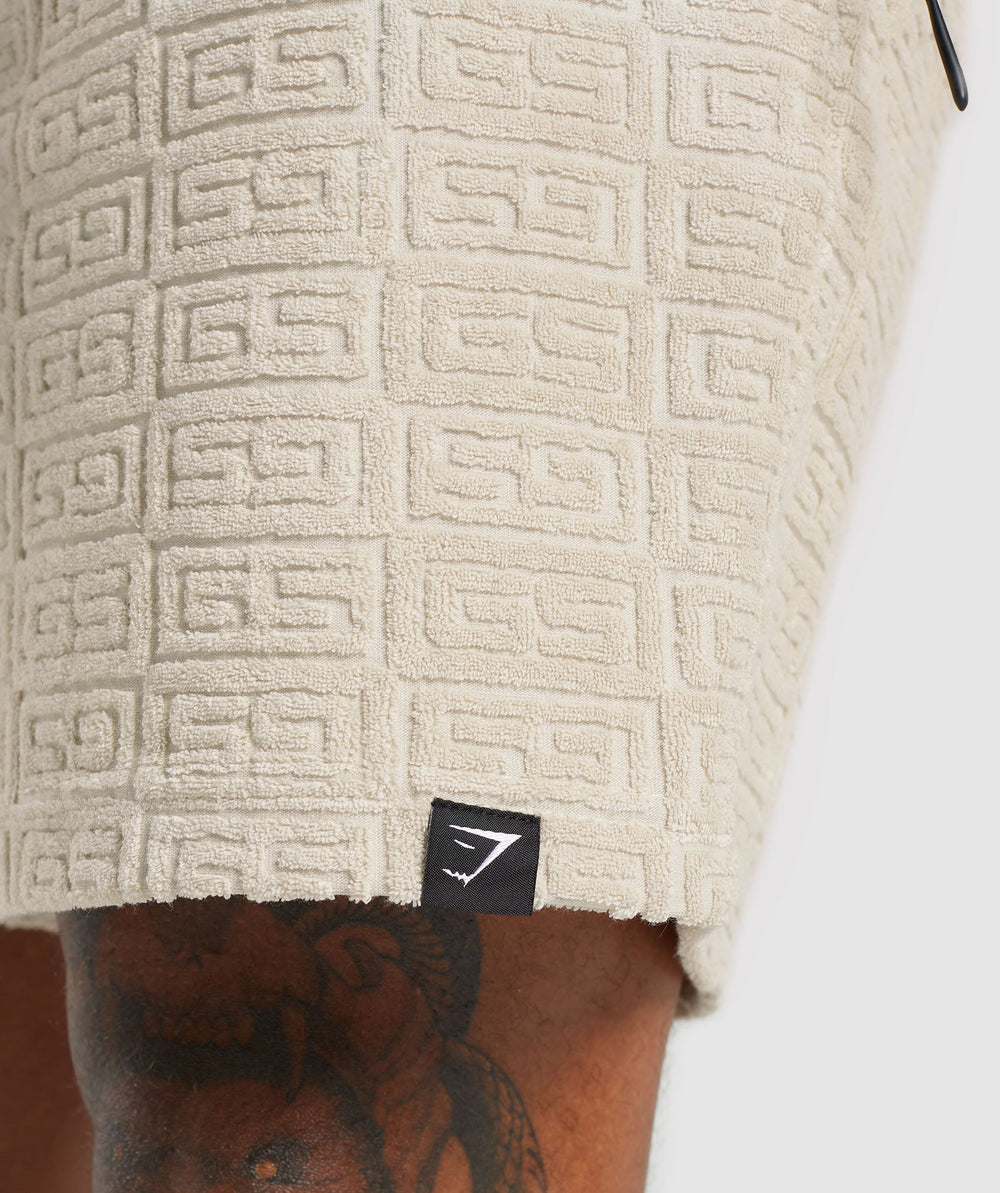 Towelling 7" Shorts - Pebble Grey