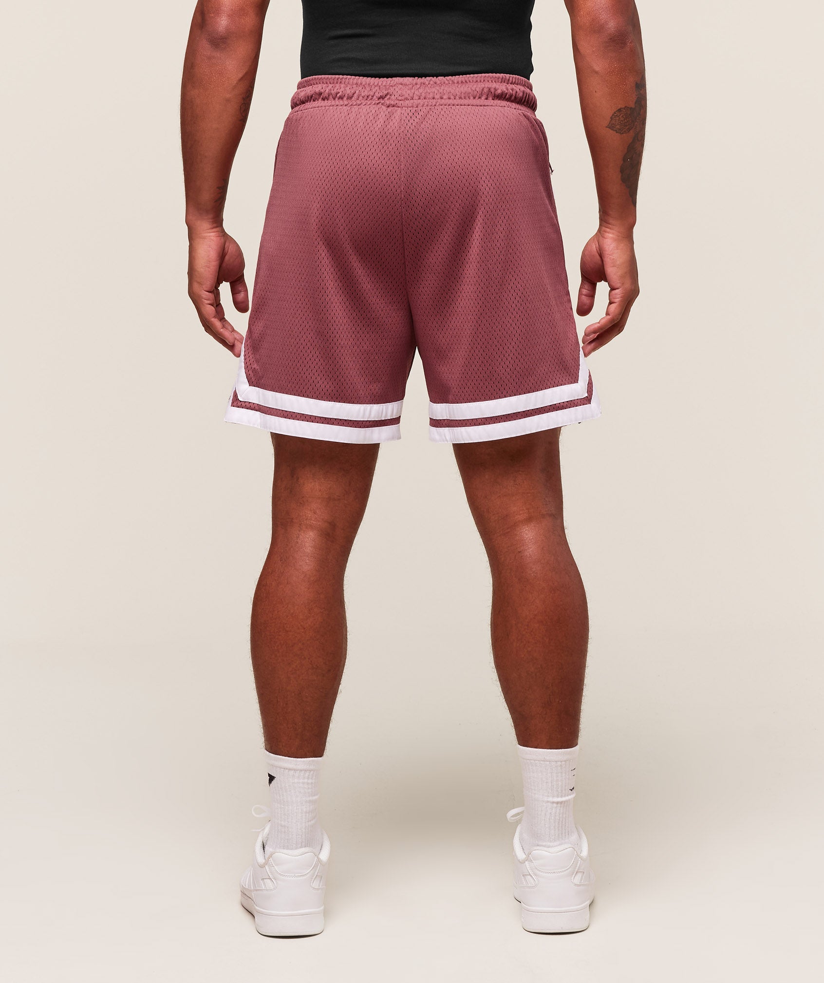 Varsity Mesh Shorts - Washed Berry Pink