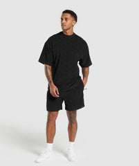 Towelling 7" Shorts - Black