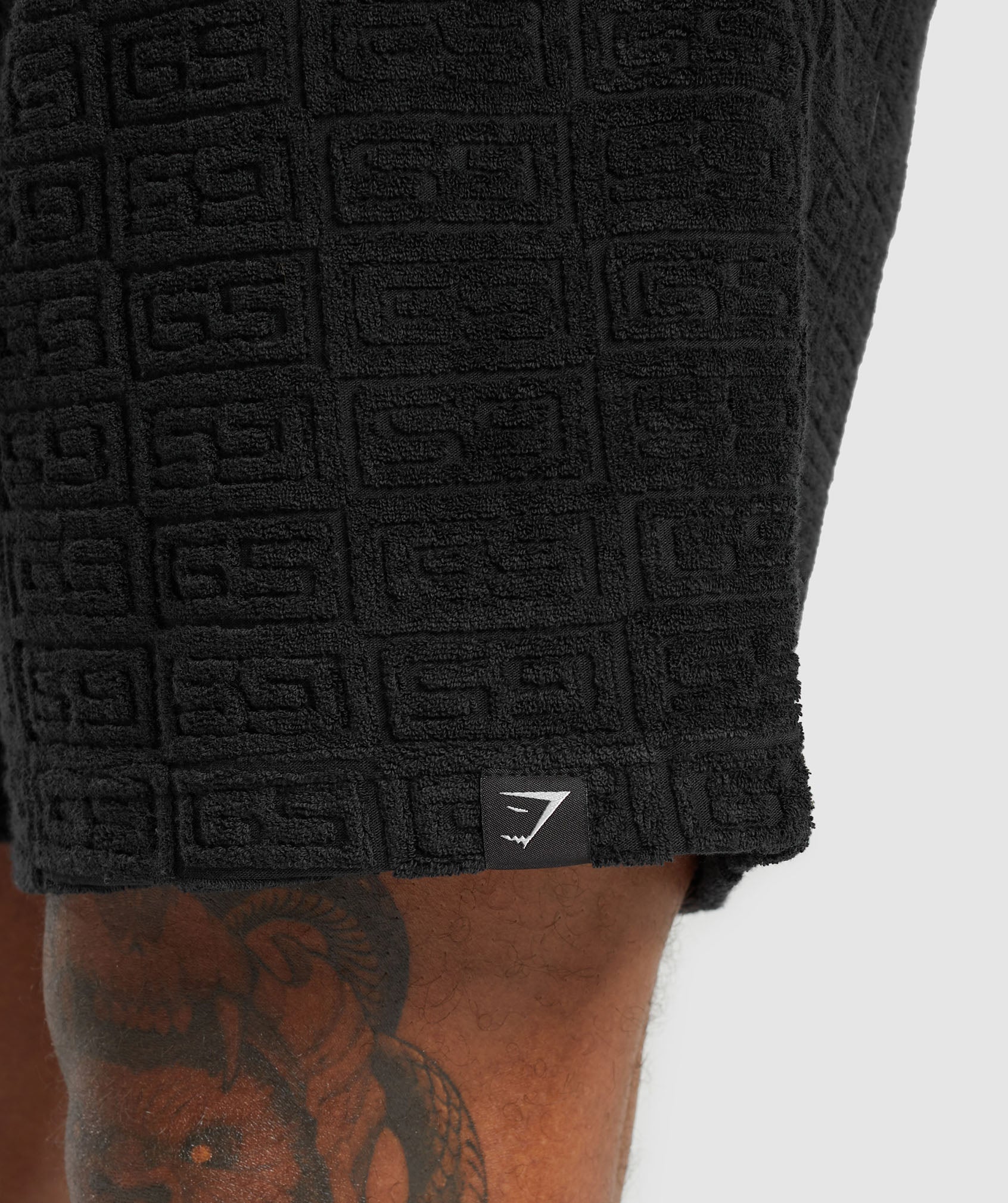 Towelling 7" Shorts - Black