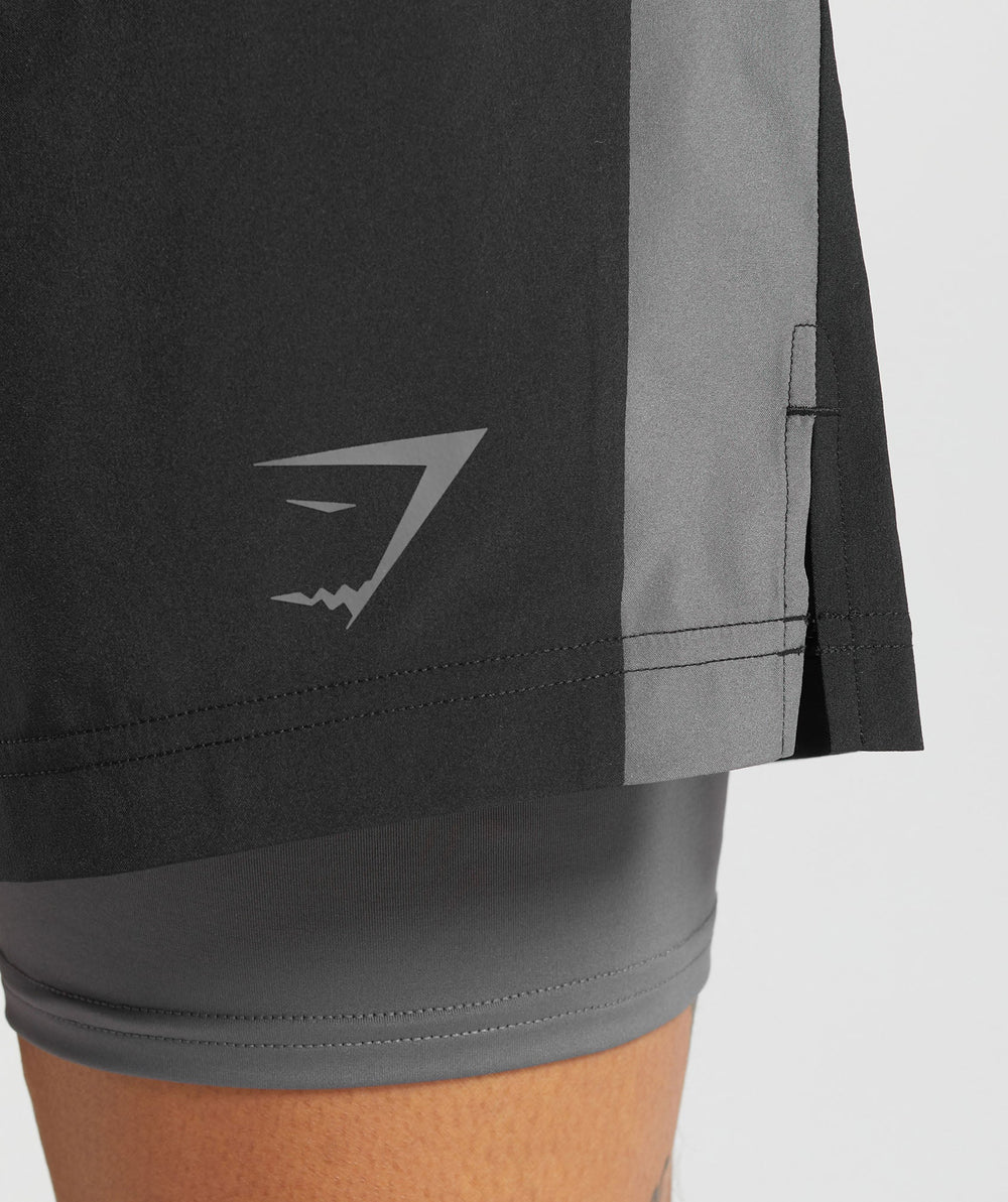 Sport 5" 2 in 1 Shorts - Black/Dark Grey