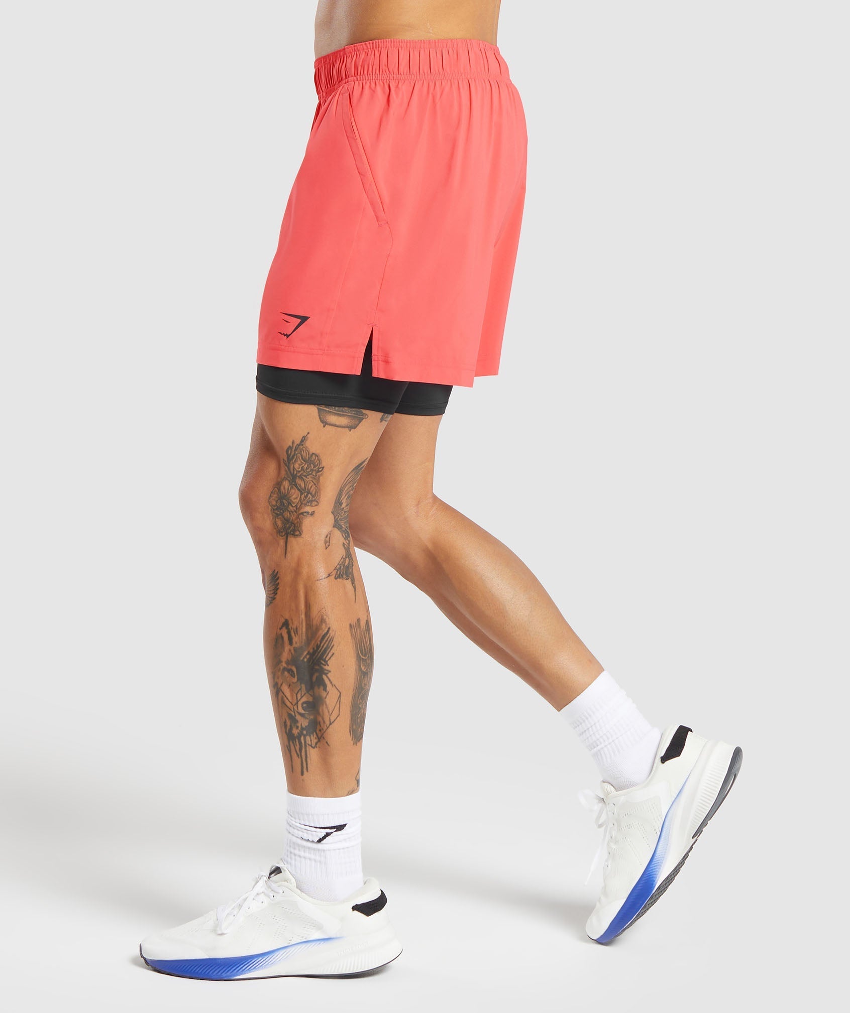 Sport 5" 2 in 1 Shorts - Tropical Pink/Black