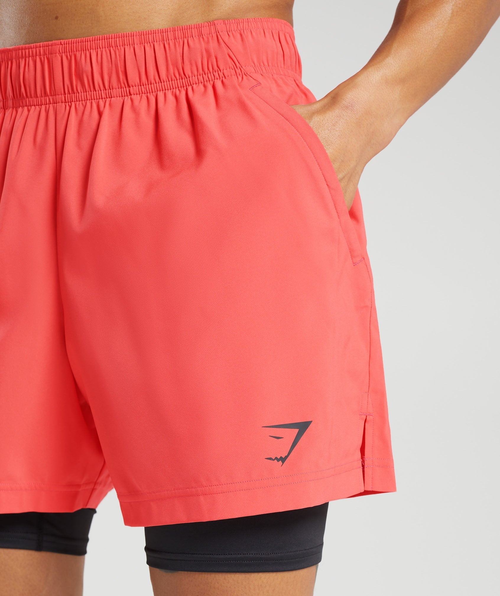 Sport 5" 2 in 1 Shorts - Tropical Pink/Black