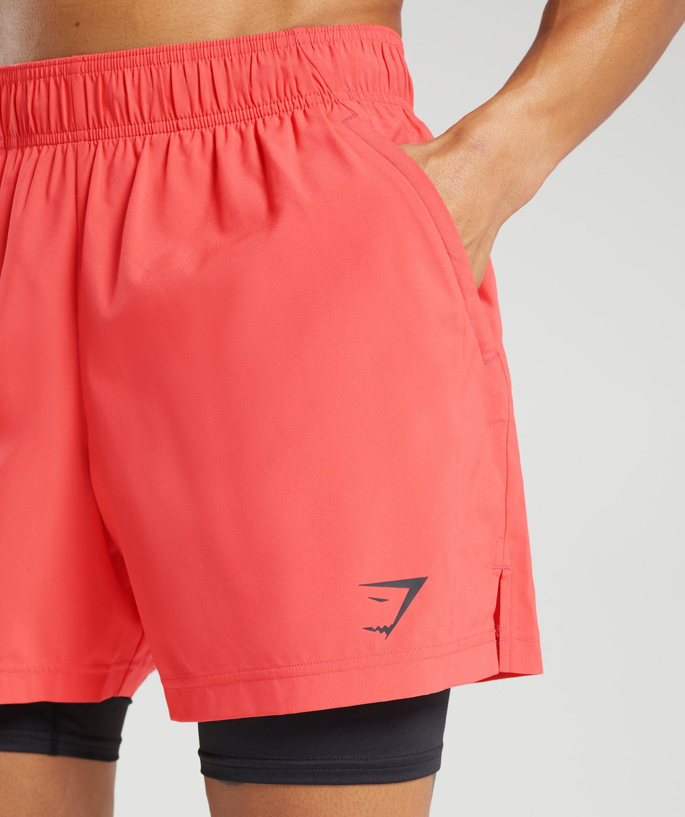 Sport 5" 2 in 1 Shorts - Tropical Pink/Black