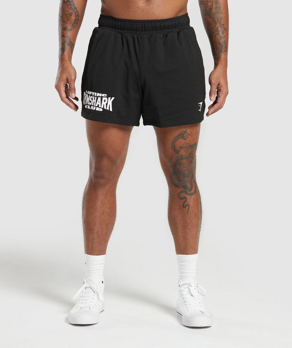 Lifting Club Mesh 5" Shorts - Black