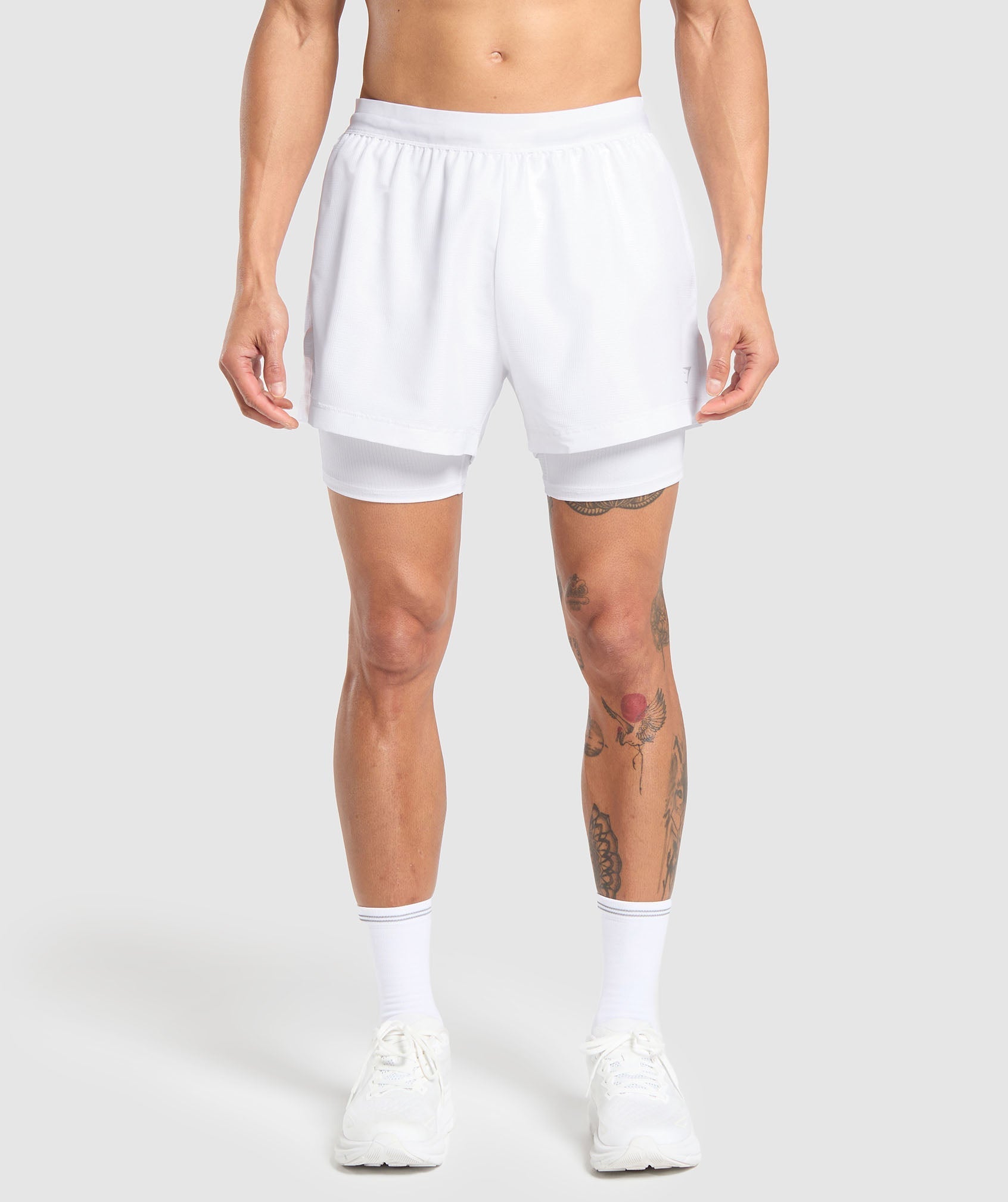 Running 2 in 1 Shorts - White