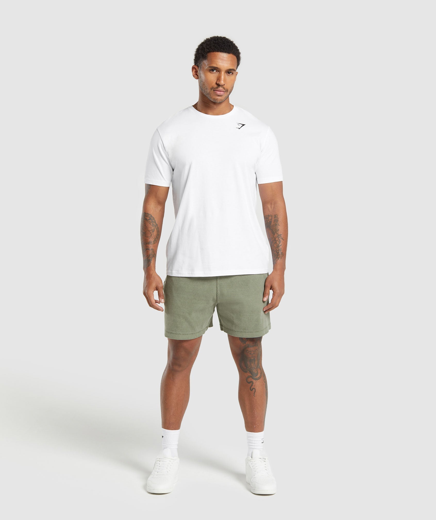 Heavyweight Ribbed Shorts - Unit Green