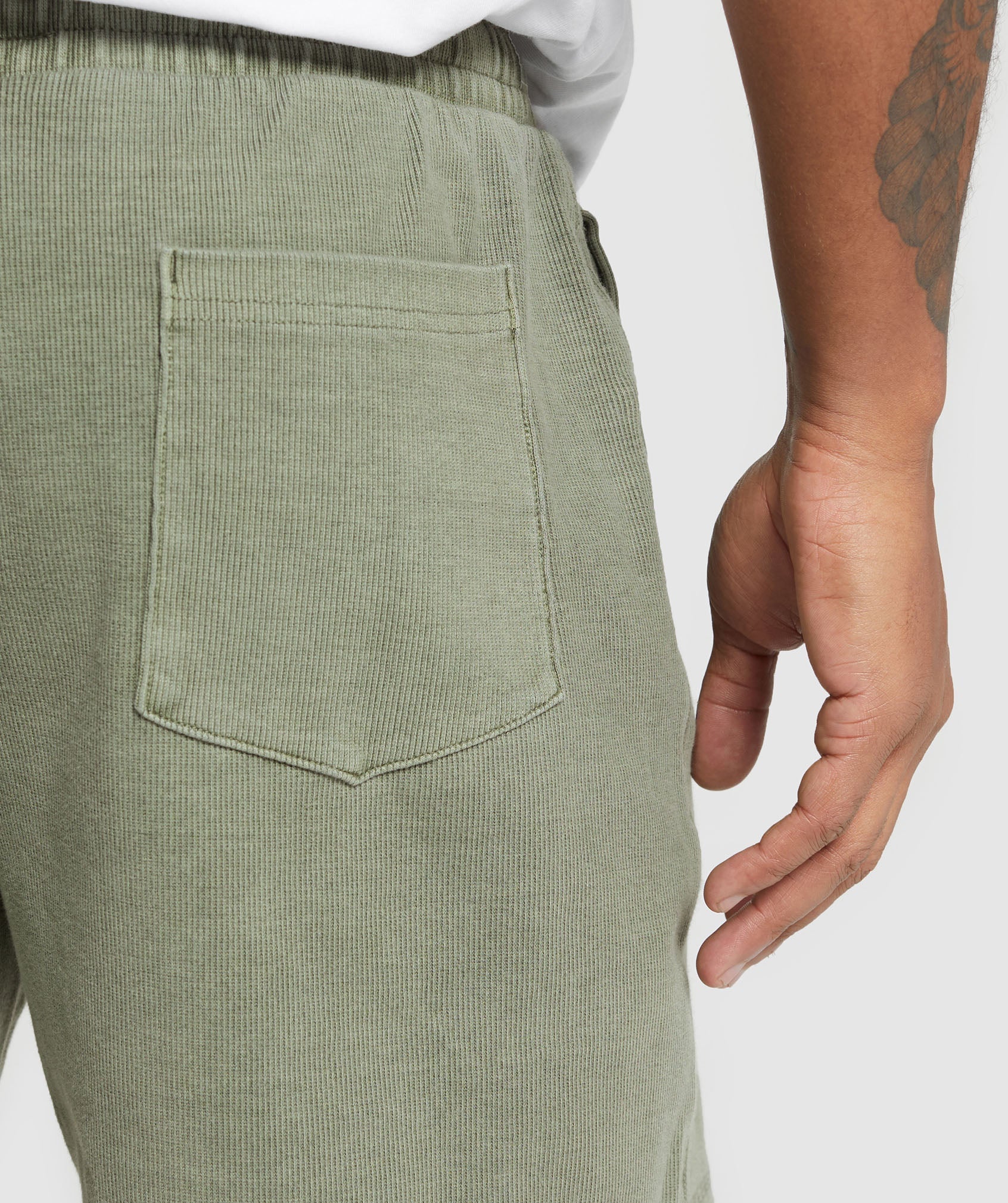 Heavyweight Ribbed Shorts - Unit Green