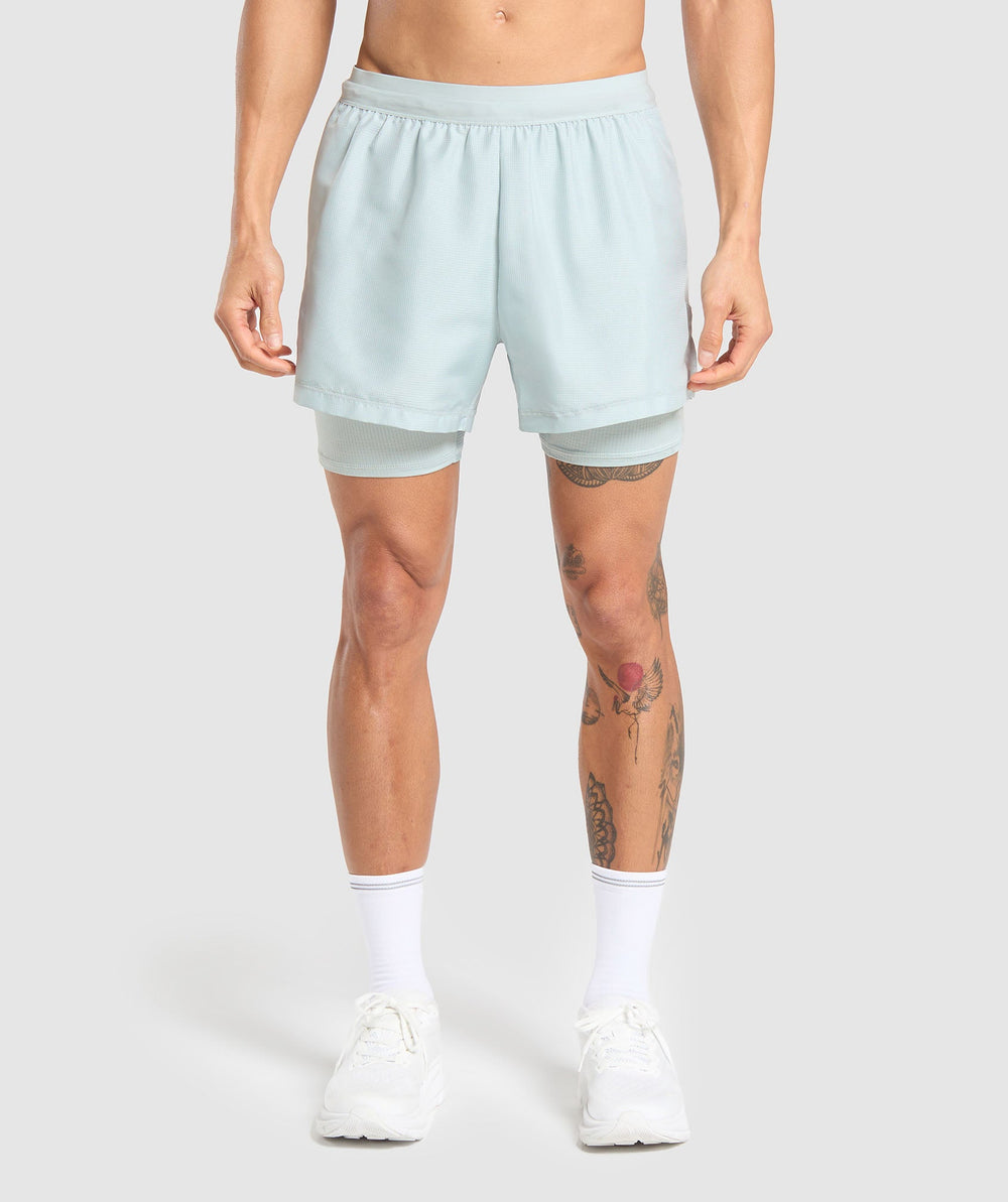 Running 2 in 1 Shorts - Cool Blue