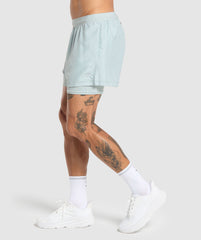 Running 2 in 1 Shorts - Cool Blue