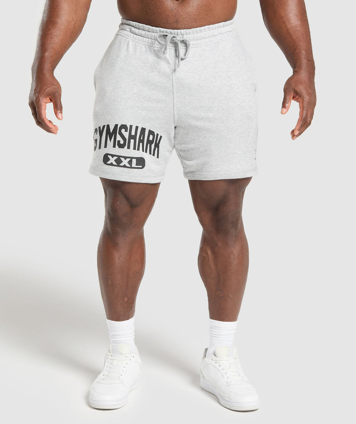 XXL Graphic Shorts - Light Grey Core Marl