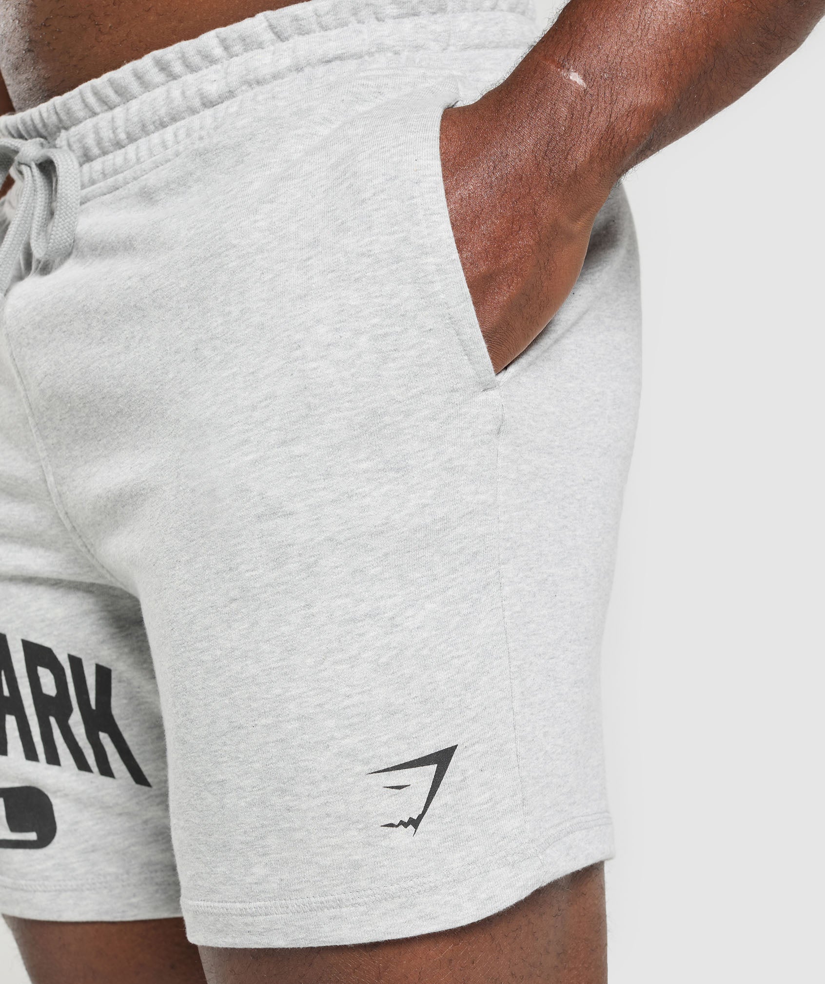 XXL Graphic Shorts - Light Grey Core Marl