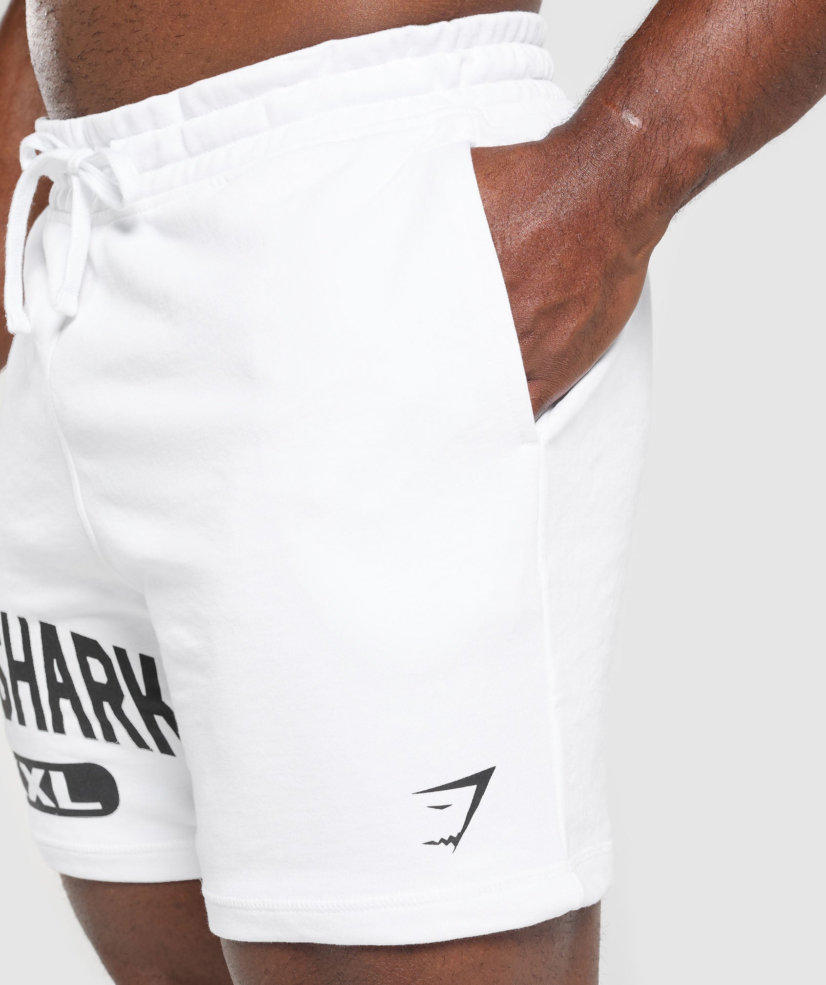 XXL Graphic Shorts - White