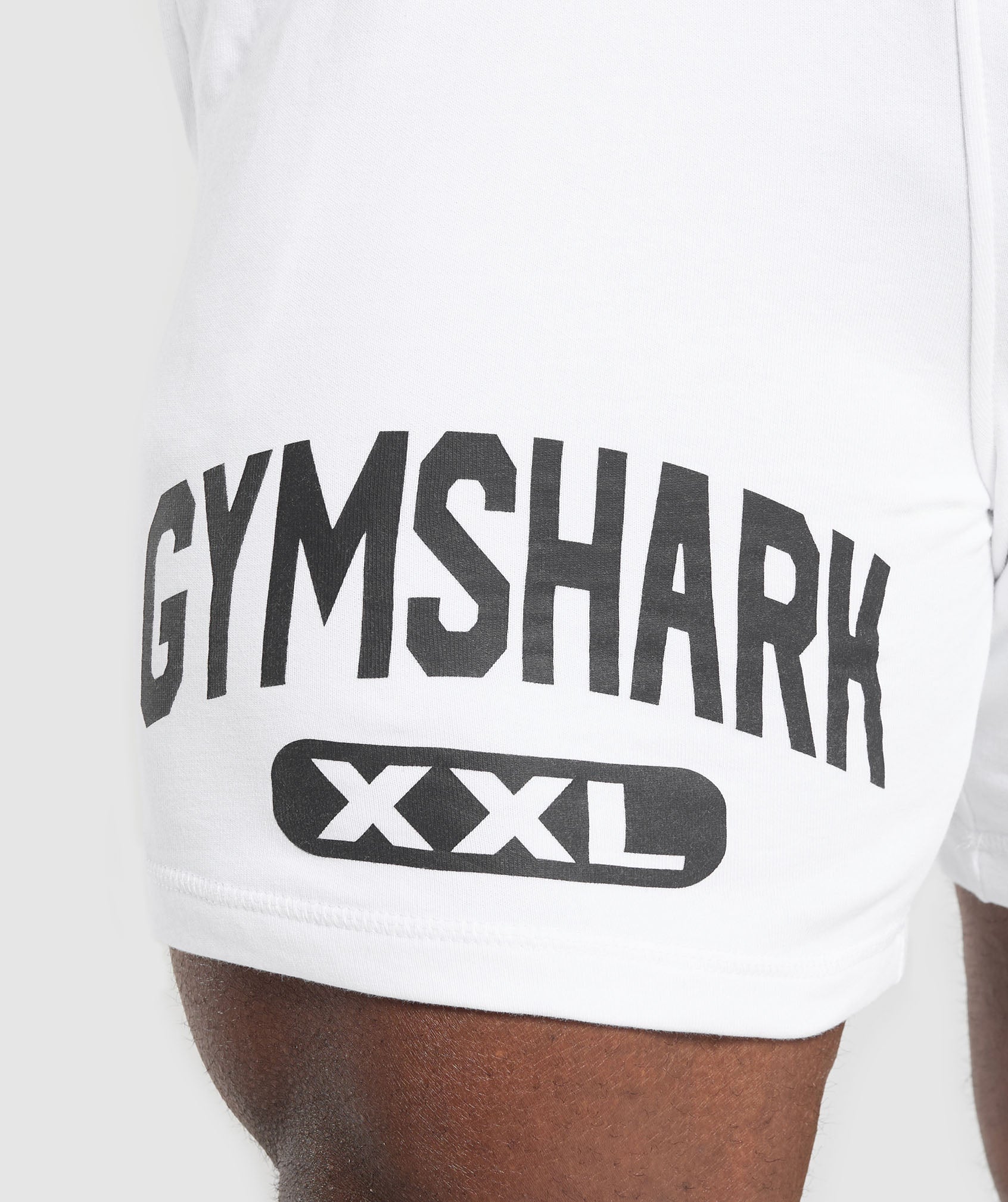 XXL Graphic Shorts - White