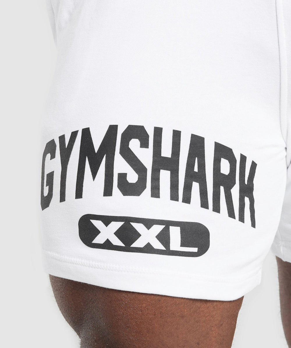 XXL Graphic Shorts - White