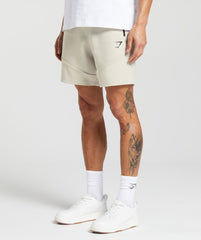 Interlock Tech 6" Shorts - Pebble Grey